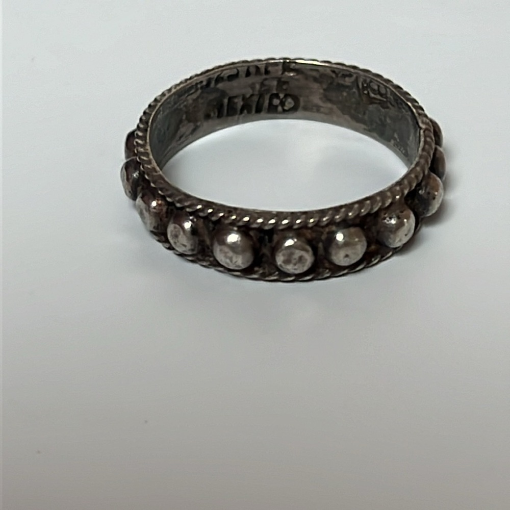 Antique sterling ring mexico size 6.5 - Picture 2 of 3